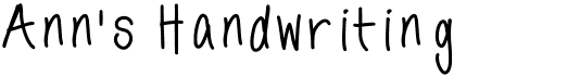 Anns Handwriting