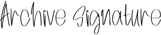 Archive Signature