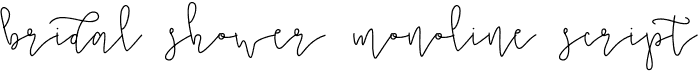 Bridal Shower Monoline Script
