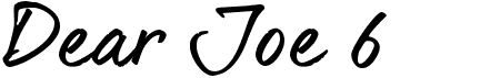 Dear Joe 6