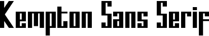 Kempton Sans Serif