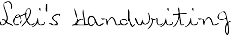 MTF Loli's Handwriting