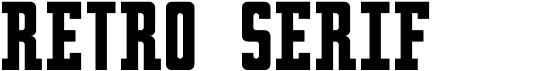 Retro serif