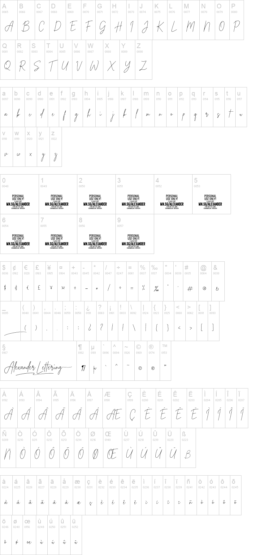 Alexander Lettering